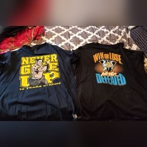 Professional wrestling t shirts WWE lot 3